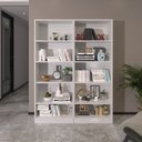 Ver imagem 1 de Kit 2 Estantes Multiuso com 10 Prateleiras com Amplo Espaço Espresso Móveis Branco