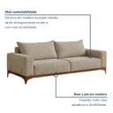 Ver imagem 4 de Sofá 4 Lugares 240cm Base Madeira Maciça Amsterdã