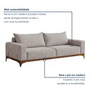 Ver imagem 4 de Sofá 4 Lugares 240cm Base Madeira Maciça Amsterdã