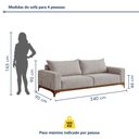 Ver imagem 3 de Sofá 4 Lugares 240cm Base Madeira Maciça Amsterdã