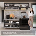 Ver imagem 2 de Armário de Cozinha Compacta Suspenso 200cm Cinza Nice Madesa 02 Cinza