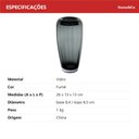 Ver imagem 7 de Vaso Decorativo de Vidro Fumê 25x13x13cm Enfeite Sala Mesa Estante Aparador