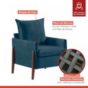 Ver imagem 3 de Poltrona Decorativa com Pés em Madeira Maciça 80cm Bella