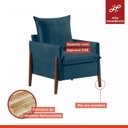 Ver imagem 2 de Poltrona Decorativa com Pés em Madeira Maciça 80cm Bella