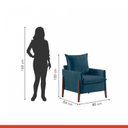 Ver imagem 4 de Poltrona Decorativa com Pés em Madeira Maciça 80cm Bella
