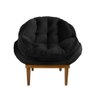 Poltrona Decorativa Confort Veludo PRETO SKY MOBILE - 2