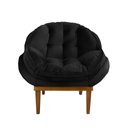 Ver imagem 2 de Poltrona Decorativa Confort Veludo PRETO SKY MOBILE
