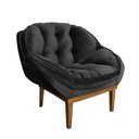 Ver imagem 3 de Poltrona Decorativa Confort Veludo PRETO SKY MOBILE