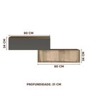 Ver imagem 4 de Aparador Suspenso de Vidro com 2 Portas - Soal Shop Jm