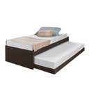 Ver imagem 2 de Bicama de Solteiro em Madeira Bari Revestida Tecido Pavia Marrom - Php