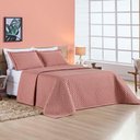 Ver imagem 3 de Kit Cobre Leito Colcha Vênus Casal Dupla Face Micropercal 200 Fios Liso 3 Peças - Rosê