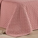 Ver imagem 2 de Kit Cobre Leito Colcha Vênus Casal Dupla Face Micropercal 200 Fios Liso 3 Peças - Rosê