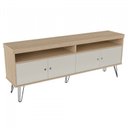 Ver mais imagens de Conjunto Rack para TV até 60 Polegadas 4 Portas e Mesa de Centro Retangular Liberty Marrom