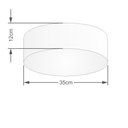 Ver imagem 2 de Plafon Cilíndrico Vivare Md-3046 Cúpula em Tecido 35x12cm - Bivolt - Rustico Bege - Bivolt