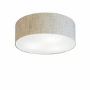 Ver imagem 1 de Plafon Cilíndrico Vivare Md-3046 Cúpula em Tecido 35x12cm - Bivolt - Rustico Bege - Bivolt