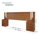 Ver imagem 3 de Cabeceira Casal Extensível com Led Luminous Yescasa