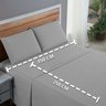 Lençol Cama Box Solteiro 200 Fios 3 Peças Conjunto com Virol 100% Algodão:cinza - 6