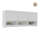Ver imagem 1 de Módulo Aéreo 3 Portas com Cômoda Sapateira Infantil 1 Porta 4 Gavetas Eloisa Branco Phoenix Baby