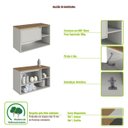 Ver imagem 7 de Gabinete de Banheiro Suspenso 80cm com 1 Porta Basculante e Nichos Barcelona Art In Móveis