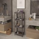 Ver imagem 5 de Estante Geo Multiuso Organizador Compacto 4 Prateleiras 112cm - Cinza