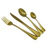 Jogo de Talheres 8 Peças Conjunto Luxo Dourado Colher Garfo Faca Jantar Cozinha Mesa Gourmet - 1