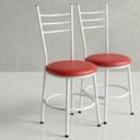 Ver imagem 2 de Kit 2 Cadeiras Jantar Cozinha Sala de Jantar Moderna para Diversas Área Nina:vermelho
