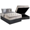 Ver imagem 1 de Cama Box Baú Casal: Colchão Molas Anjos MasterPocket Ensacadas Impresisone + Base CRC Suede Gray(138