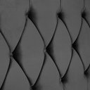 Ver imagem 3 de Cabeceira de Cama Box Viúva 128 Cm Varsóvia Suede Veludo Cinza Escuro