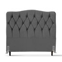 Ver imagem 2 de Cabeceira de Cama Box Viúva 128 Cm Varsóvia Suede Veludo Cinza Escuro