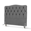 Ver imagem 1 de Cabeceira de Cama Box Viúva 128 Cm Varsóvia Suede Veludo Cinza Escuro