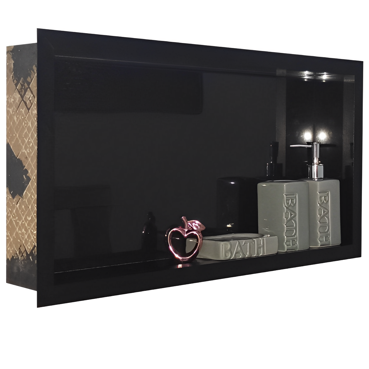 Nicho de Porcelanato Preto Nero Polido 60x32cm - 3