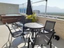 Ver imagem 2 de Jogo de Mesa Ripada 1,00m 4 Cadeiras de Alumínio Preta para Piscina e Jardim