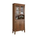 Ver imagem 1 de Cristaleira de Madeira Maciça 4 Portas - Amêndoa - Verniz Amêndoa