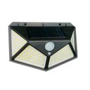 Ver imagem 2 de Luminária Solar Sensor de Movimento Branco Quente Presença Parede 100 LED 3 Funçoes Lâmpada Prova
