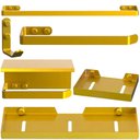 Ver imagem 1 de Kit Acessórios para Banheiro 6 Peças Dourado Fs Max