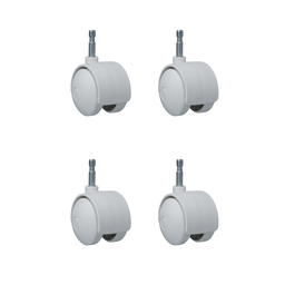 Kit 4 Rodinhas Rodizio 40mm C/bucha Branco - 1