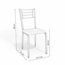 Ver imagem 4 de Kit Conjunto Mesa Quadrada 4 Cadeiras 90 X 90 Cm Sala de Jantar Cozinha Vidro Metal Preto