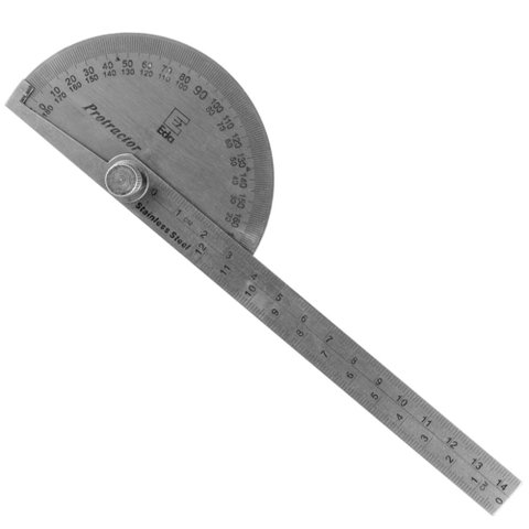 Transferidor de Grau Tipo Meia Lua - Capacidade 0 - 180° - 4gp