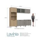 Ver imagem 2 de Cozinha Completa Lavinia 12 Portas 3 Gavetas MDF-MDP Imperial Fume J Carvalho Móveis