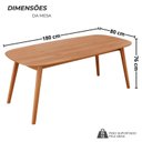 Ver imagem 3 de Sala de Jantar Mesa 180x76cm Tampo Laminado com 6 Cadeiras em Linho Ceci Yescasa Marrom