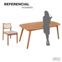 Ver imagem 5 de Sala de Jantar Mesa 180x76cm Tampo Laminado com 6 Cadeiras em Linho Ceci Yescasa Marrom