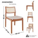 Ver imagem 4 de Sala de Jantar Mesa 180x76cm Tampo Laminado com 6 Cadeiras em Linho Ceci Yescasa Marrom