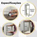 Ver imagem 4 de Mesa de Cabeceira Branco Mesinha de Apoio com Rodas 50x25x20