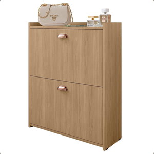 Sapateira Hall Entrada Sapatos 2 Portas Puxador Concha Closet - Hanover