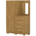 Ver imagem 2 de Cômoda para Quarto com Espelho 2 Portas 4 Gavetas 120cm Tulsa V01 Nature - Lyam Decor