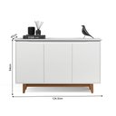 Ver imagem 6 de Buffet Aparador para Sala de Jantar 3 Portas Base em Madeira Maciça Flow - Branco