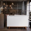 Ver imagem 3 de Buffet Aparador para Sala de Jantar 3 Portas Base em Madeira Maciça Flow - Branco