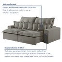 Ver mais imagens de Sofá Retrátil e Reclinável 230cm com 6 Almofadas Dubai