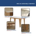 Ver imagem 4 de Mesa de Jantar BELLA180X90CM Cinamomo Off White com Kit 6 Cadeiras Bella Veludo Bege - Valdemóveis