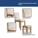 Ver mais imagens de Mesa de Jantar BELLA180X90CM Cinamomo Off White com Kit 6 Cadeiras Bella Veludo Bege - Valdemóveis